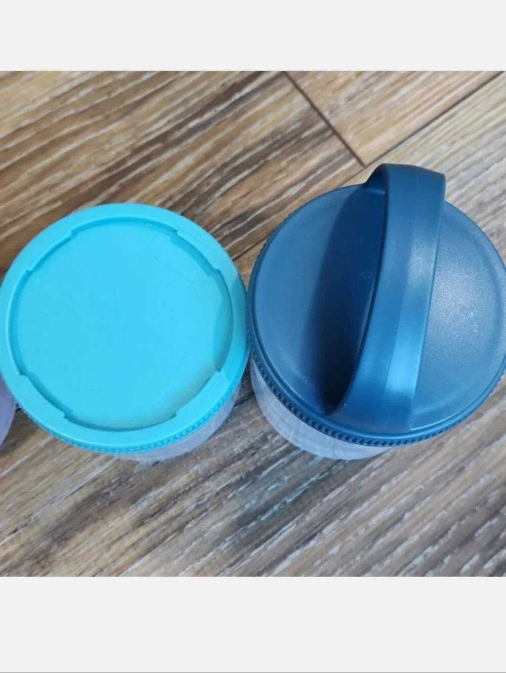 NWOT 3pc Set Travel Food Containers Plastic Blue Teal Pink Coral Twist Lock